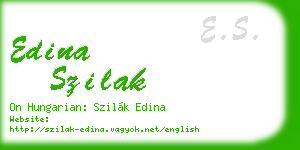 edina szilak business card